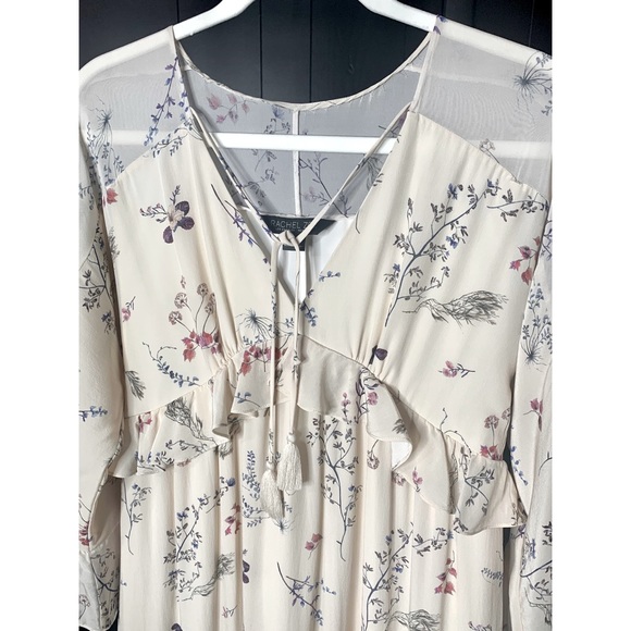 100% SILK‼️ RACHEL ZOE Floral Maxi Dress, Size 6 - Picture 5 of 9